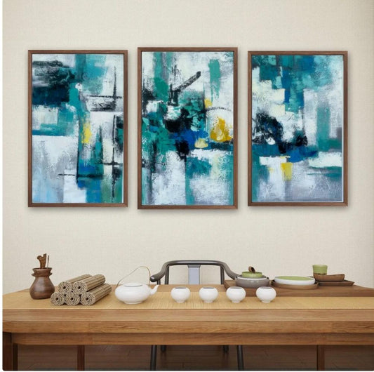 Abstract Hand Painted Acrylic Painting Oil painting 3D Textured Wall Art-Cross Dark