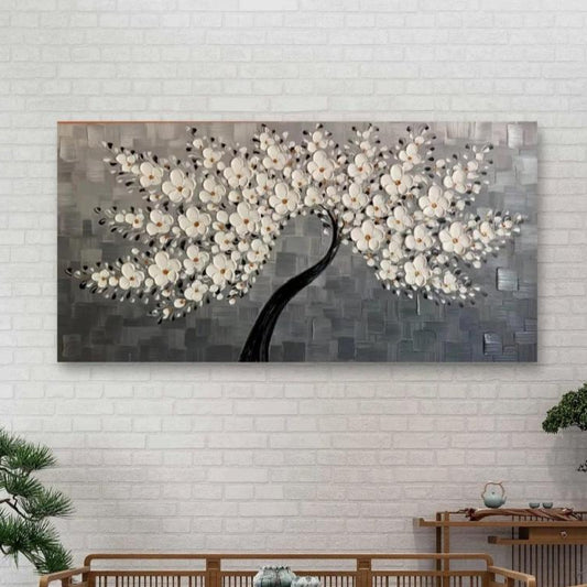 Hand Painted Flower Acrylic Painting Oil painting 3D Textured Wall Art Home decor-Art Flowers