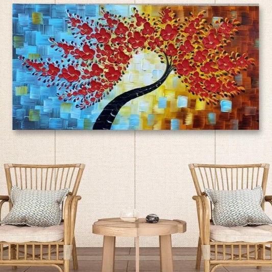 Hand Painted Tree Acrylic Painting Oil painting 3D Textured Wall Art home decor-Art Tree